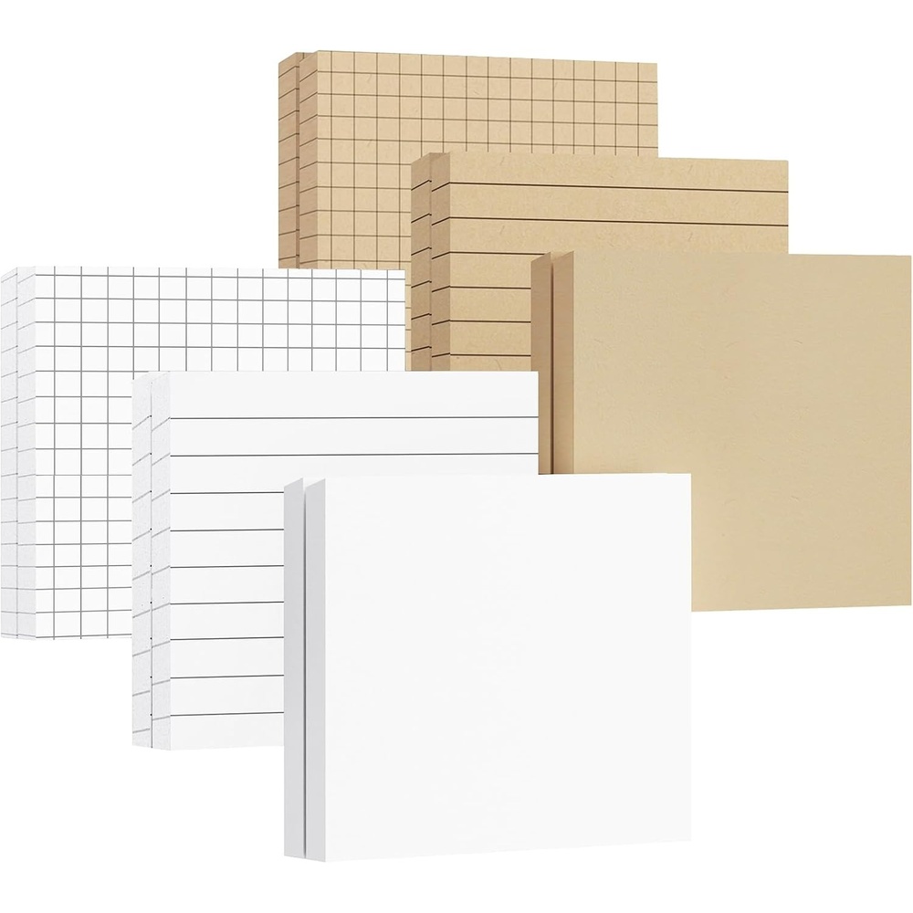 image:imageEOOUT Sticky Notes 3x3 Inches 12 Pack 960pcs Adhesive Memo Notes 4 Style Designs SelfStick Notes Reminders Learning