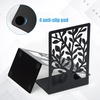 EOOUT Bookends, 3 Pairs of Book Ends for Shelves Decorative, Black Metal Bookend Supports for Heavy Books, Tree Book Holders for Shelf Decoration, Book Stoppers for Home Office School