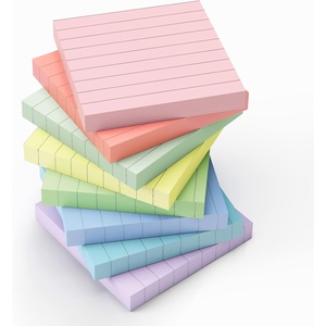 EOOUT Lined Sticky Notes 3×3, 8 Pads, 800 Sheets in Total, Super Adhesive Memo Pads, Easy to Post Notes for Study, Work, and Daily Life