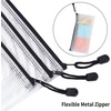 EOOUT 24pcs Mesh Pouch Bags, 9.5×4.5 Inches Waterproof Black Bags, Bill Size Organizing Storage with Zipper, Small Pouches for School, Classroom, Office and Bill