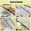 EOOUT 48pcs Mesh Pouch, 9.5×4.5 Inches Waterproof Bags, Clear Small Pouches, Organizing Storage With Zipper for Bill, File and Travel (Black)